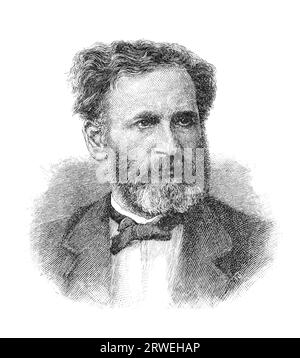 Eduard Lasker (* 14. Oktober 1829) (5. Januar 1884) war ein deutscher Politiker und Jurist. Gravur aus einem 1883 gedruckten Magazin Stockfoto