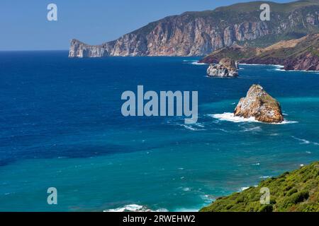 Der Golf von Gonnesa in der Iglesiente im Südwesten Sardiniens Stockfoto