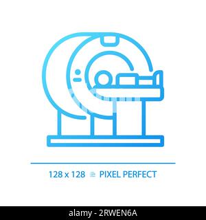 Symbol für Pixel Perfect Gradient linear Vector des MRT-Geräts Stock Vektor