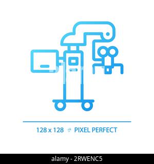 Symbol für Pixel des Operationsmikroskops mit perfektem Gradienten und linearem Vektor Stock Vektor