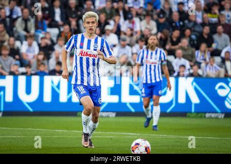 Odense, Dänemark. September 2023. Max Ejdum (18) von Odense BK während des 3F Superliga-Spiels zwischen Odense BK und Silkeborg im Nature Energy Park in Odense. (Foto: Gonzales Photo/Alamy Live News Stockfoto