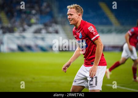 Odense, Dänemark. September 2023. Anders Klynge (21) von Silkeborg, WENN er während des 3F Superliga-Spiels zwischen Odense BK und Silkeborg gesehen wird, WENN er im Nature Energy Park in Odense ist. (Foto: Gonzales Photo/Alamy Live News Stockfoto