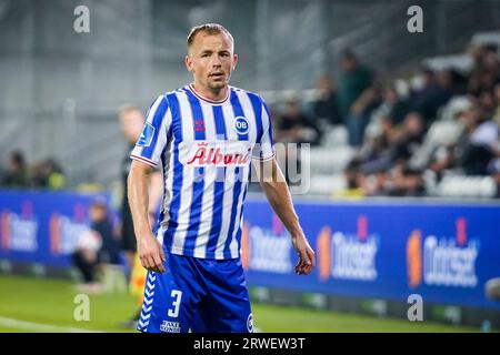 Odense, Dänemark. September 2023. Nicklas Mouritsen (3) von Odense BK während des 3F Superliga-Spiels zwischen Odense BK und Silkeborg IF im Nature Energy Park in Odense. (Foto: Gonzales Photo/Alamy Live News Stockfoto