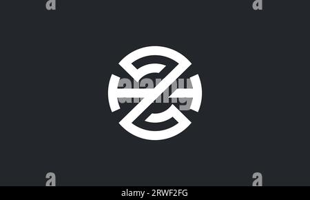 Abstrakter Buchstabe ZH oder HZ Logo Initialen Design. Vektorillustration eps10 Stock Vektor