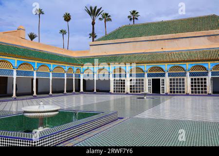 Marrakesch Wahrzeichen in Marokko. Bahia Palace. Stockfoto