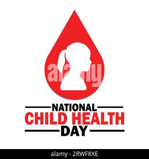 National Child Health Day Vector Illustration. Geeignet für Grußkarten, Poster und Banner. Stock Vektor