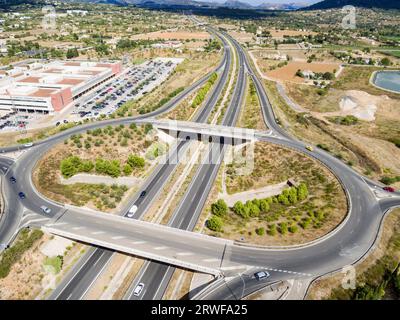 autopista Ma-13, rotonda de Inca, Mallorca, balearen, spanien, Europa Stockfoto