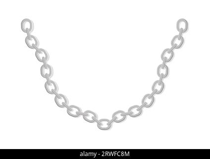 Chain Vector Flat Design isoliert auf weißem Hintergrund Stock Vektor