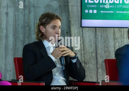 Mailand, Italien. September 2023. Damiano Cunego während der Pressekonferenz „Il Lombardia“, Nachrichten in Mailand, Italien, 19. September 2023 Credit: Independent Photo Agency/Alamy Live News Stockfoto