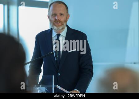 Mailand, Italien. September 2023. Como Major während der Pressekonferenz „Il Lombardia“, Nachrichten in Mailand, Italien, 19. September 2023 Credit: Independent Photo Agency/Alamy Live News Stockfoto