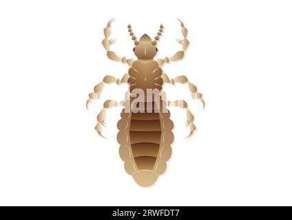 Luse Insect Vector Art isoliert auf weißem Hintergrund Stock Vektor