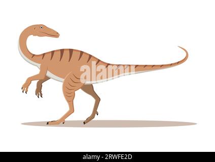 Coelophyse Dinosaurier Zeichentrickfigur Vektor-Illustration Stock Vektor