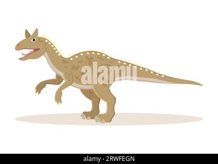 Carnotaurus Dinosaurier Cartoon Charakter Vektor Illustration Stock Vektor