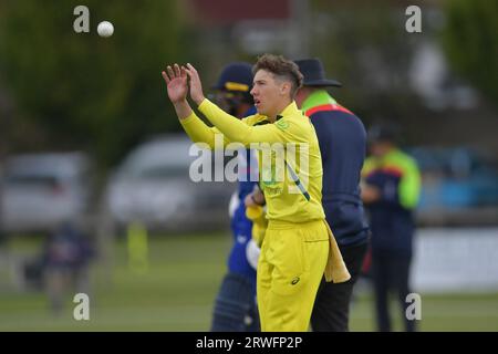 Beckenham, England. 28. August 2023. Cameron Frendo aus Australien U19 während der Youth One Day International gegen England U19 Stockfoto