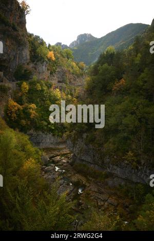 Añisclo Canyon in Fanlo (Huesca - Spanien) Stockfoto