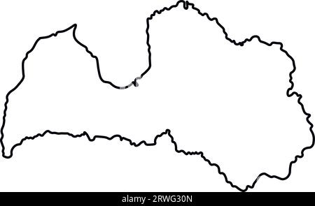 Vektor isolierte vereinfachte Illustration Symbol mit schwarzer Silhouette von Dänemark Karte. Weißer Hintergrund Stock Vektor