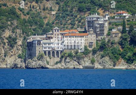 Küstensiedlung um Chalkidiki, eine Halbinsel und ein Teil der Region Zentralmakedonien in Griechenland Stockfoto