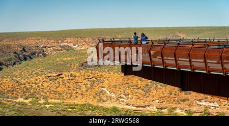 Skywalk Bridge Lookout im Kalbarri National Park, WA, Australien Stockfoto