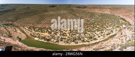 Blick vom Aussichtspunkt der Skywalk Bridge im Kalbarri National Park, WA, Australien Stockfoto