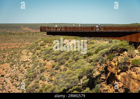 Skywalk Bridge Lookout im Kalbarri National Park, WA, Australien Stockfoto