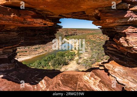 Der Wind der Natur hat sich im Kalbarri National Park, Western Australia, erodiert Stockfoto