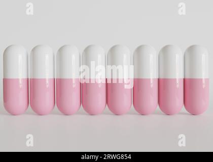 Realistische Pillen- oder Suplement-Illustration-Medizin Stockfoto