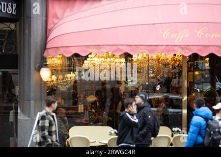 Ein Café im Zentrum Londons. Stockfoto