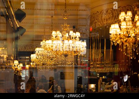 Ein Café im Zentrum Londons. Stockfoto