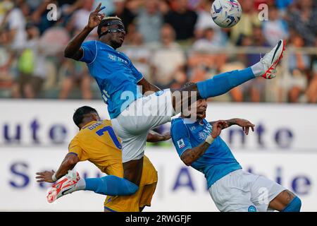 Victor Osimhen von SSC Napoli im italienischen Fußballspiel der Serie A Frosinone Calcio gegen SSC Napoli im Benito Stirpe Stadion in Frosi Stockfoto