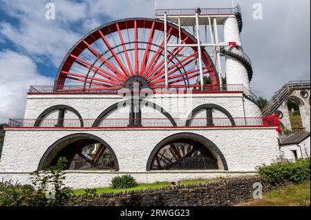 Das unglaubliche Laxey Water Wheel auf der Isle of man Stockfoto