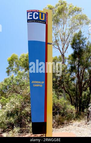 Eingang Zum Joondalup Campus Der Edith Cowan University, Western Australia Stockfoto