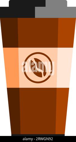Tasse Kaffee. Kaffeetasse für unterwegs. Vektorillustration für Kaffeetassen zum Mitnehmen. Stock Vektor