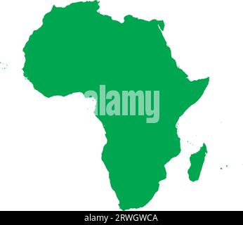 GRÜNE CMYK-Farbkarte von AFRIKA Stock Vektor