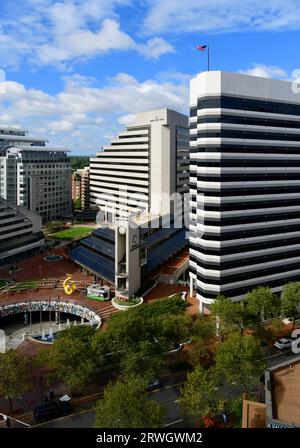 USA Maryland MD Bethesda Downtown Bethesda Metro Center Gegend mit Bürogebäuden Überblick Vorort von Washington DC Stockfoto