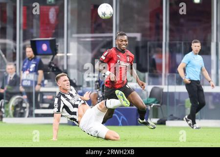 Mailand, Italien. September 2023. Milano, Italien - 18. september 2023 - A.C. Milan vs Newcastle United fc Champions League - rafael leao a.c. mailand und Trippier newcastle Credit: Kines Milano/Alamy Live News Stockfoto