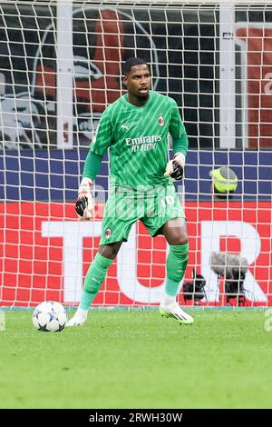 Mailand, Italien. September 2023. Milano, Italien - 18. september 2023 - A.C. Milan vs Newcastle United fc Champions League - mike maignan a.c. mailand Credit: Kines Milano/Alamy Live News Stockfoto