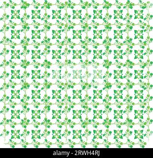 Abstraktes nahtloses Muster mit Silhouetten in Schwarz und weiß. Sich wiederholender monochromer Hintergrund mit Blumenmuster. Endlose Drucktextur. Stoffdesign. Stock Vektor