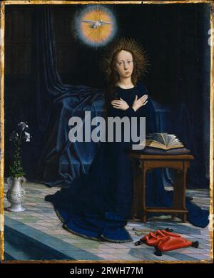 Die Verkündigung, Ölgemälde auf Holz des niederländischen Künstlers Gerard David, CA. 1506 Stockfoto