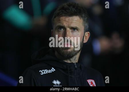 Michael Carrick Manager von Middlesbrough während des Sky Bet Championship Matches Sheffield Wednesday vs Middlesbrough in Hillsborough, Sheffield, Großbritannien, 19. September 2023 (Foto: Gareth Evans/News Images) Stockfoto