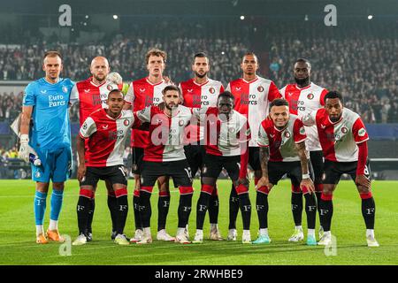 Rotterdam, Niederlande. September 2023. Rotterdam - Spieler von Feyenoord während der 1. Runde der UEFA Champions League zwischen Feyenoord gegen Celtic im Stadion Feijenoord de Kuip am 19. September 2023 in Rotterdam, Niederlande. Anrede: Box to Box Pictures/Alamy Live News Stockfoto