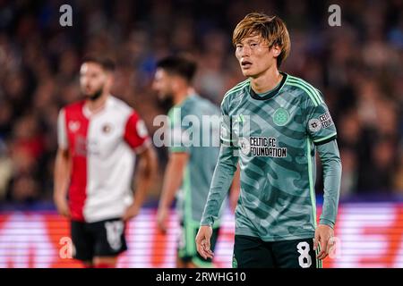 Rotterdam, Niederlande. September 2023. ROTTERDAM, NIEDERLANDE - 19. SEPTEMBER: Kyogo Furuhashi von Celtic schaut während des UEFA Champions League Gruppe-E-Spiels zwischen Feyenoord und Celtic im Stadion Feyenoord am 19. September 2023 in Rotterdam, Niederlande, zu. (Foto von Andre Weening/Orange Pictures) Kredit: Orange Pics BV/Alamy Live News Stockfoto