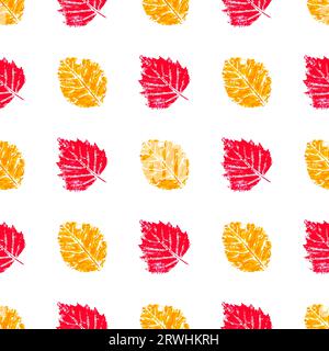 Niedliches nahtloses Muster für den Herbst. Textur der roten Herbstblätter. Für Stoffdesign drucken Stock Vektor