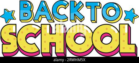 Zurück zu den Worten der Schule Stock Vektor