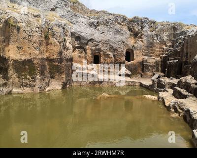 Hilar Caves, Cayonu - eine der ältesten landwirtschaftlichen Gemeinden der Welt, Diyarbakir Türkei Stockfoto