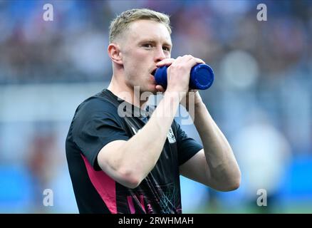 Milano, Italien. September 2023. Sean Longstaff von Newcastle United vor dem UEFA Champions League-Spiel zwischen AC Mailand und Newcastle United in San Siro in Mailand. (Foto: Gonzales Photo/Alamy Live News Stockfoto