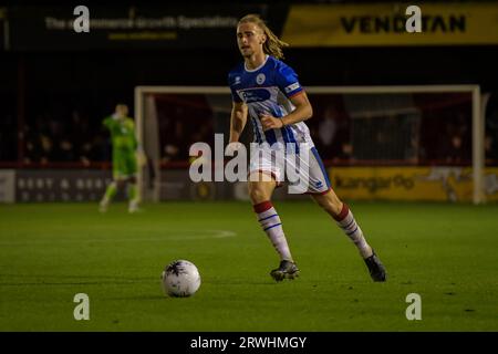 Hartlepool United ist Kieran Burton während des Spiels der Vanarama National League zwischen Altrincham und Hartlepool United in der Moss Lane, Altrincham am 19. September 2023. (Foto: Scott Llewellyn | MI News) Credit: MI News & Sport /Alamy Live News Stockfoto