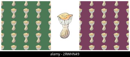 Setzen Sie nahtlose Muster mit Waldpilzen. Feenpilz. Kann für Gewebe, Verpackung, Verpackung usw. verwendet werden Stock Vektor