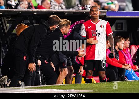 Rotterdam, Niederlande. September 2023. ROTTERDAM, NIEDERLANDE - 19. SEPTEMBER: Igor Paixao von Feyenoord verlässt das Spielfeld während des UEFA Champions League Gruppe-E-Spiels zwischen Feyenoord und Celtic im Stadion Feyenoord am 19. SEPTEMBER 2023 in Rotterdam, Niederlande. (Foto von Andre Weening/Orange Pictures) Kredit: Orange Pics BV/Alamy Live News Stockfoto