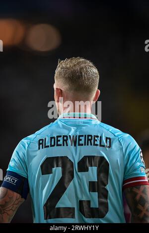 Barcelona, Spanien. September 2023. Toby Alderweireld (Antwerpen) während eines ersten Spiels der UEFA Champions League zwischen dem FC Barcelona und Royal Antwerp bei Estadi Olimpic Lluis Companys in Barcelona, Spanien am 19. September 2023. (Foto/Felipe Mondino) Credit: Independent Photo Agency/Alamy Live News Stockfoto