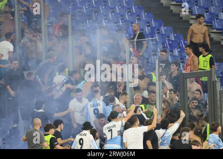 Rom, Latium, Italien. September 2023. 19/09/2023 Rom Olympisches Stadion Fußballspiel gültig für die Champions League 2023/24 zwischen SS Lazio vs Atletico Madrid. Im Bild: (Bild: © Fabio Sasso/ZUMA Press Wire) NUR REDAKTIONELLE VERWENDUNG! Nicht für kommerzielle ZWECKE! Stockfoto